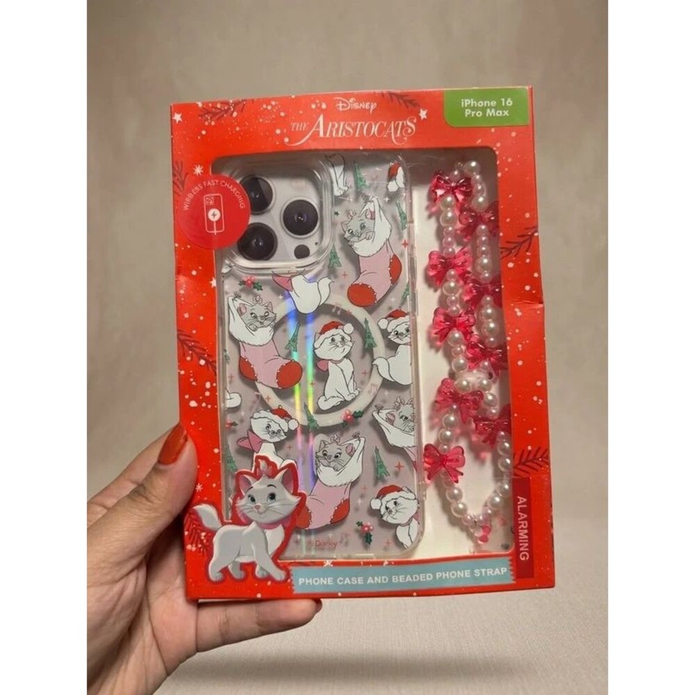 Case and strap iPhone 16 promax aristocats Christmas